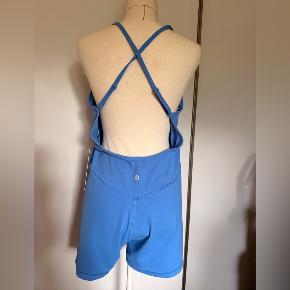 Lululemon Athletica Blue Cross-Back Bodysuit - Picture 4 of 7
